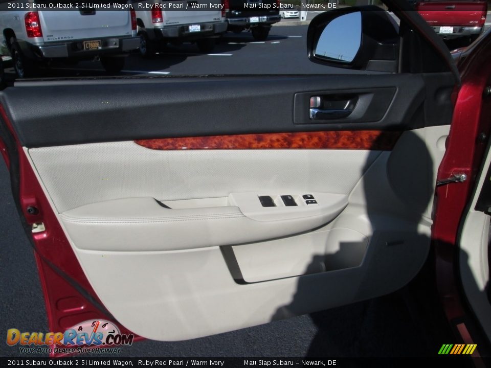 2011 Subaru Outback 2.5i Limited Wagon Ruby Red Pearl / Warm Ivory Photo #13