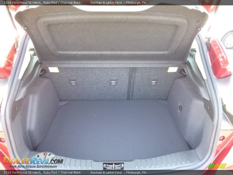 2016 Ford Focus SE Hatch Ruby Red / Charcoal Black Photo #3