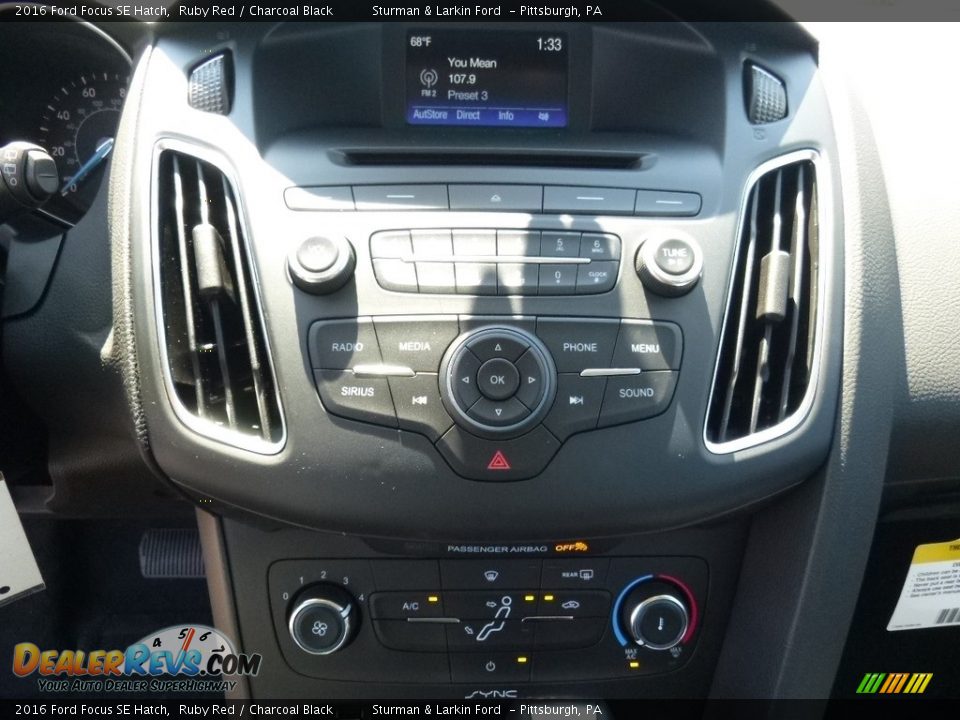 2016 Ford Focus SE Hatch Ruby Red / Charcoal Black Photo #15