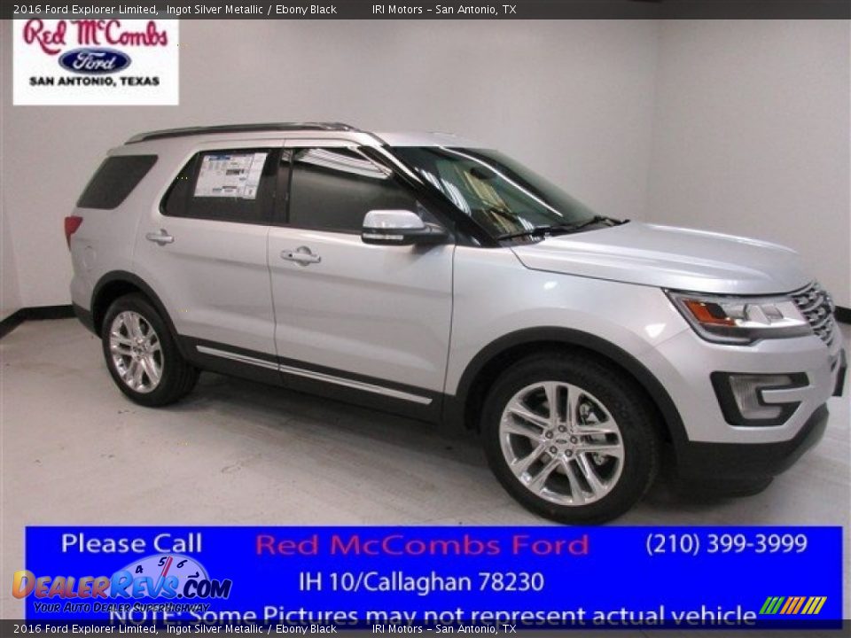 2016 Ford Explorer Limited Ingot Silver Metallic / Ebony Black Photo #1