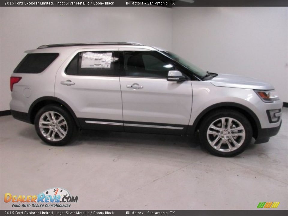 2016 Ford Explorer Limited Ingot Silver Metallic / Ebony Black Photo #12