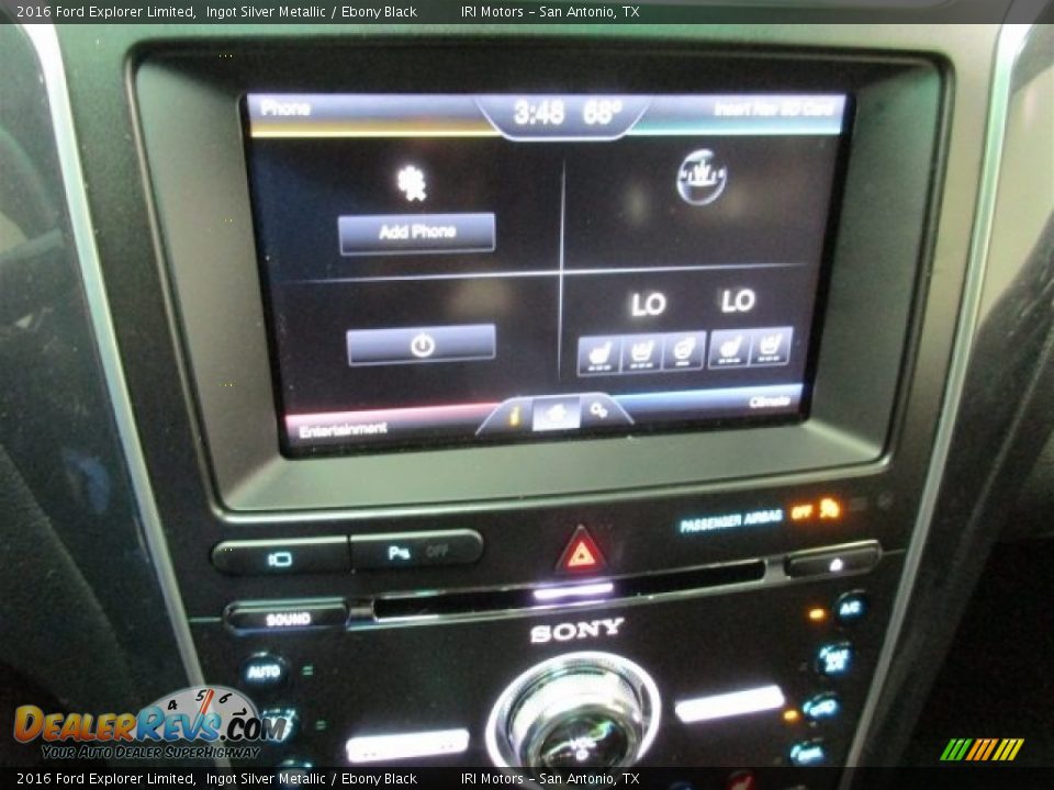 2016 Ford Explorer Limited Ingot Silver Metallic / Ebony Black Photo #22