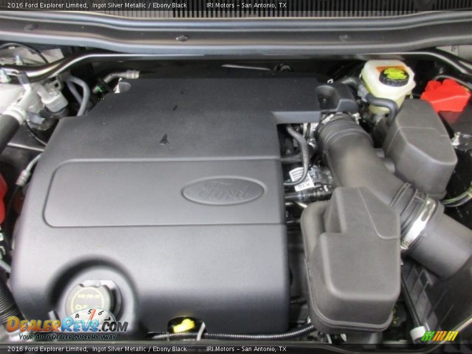 2016 Ford Explorer Limited Ingot Silver Metallic / Ebony Black Photo #25