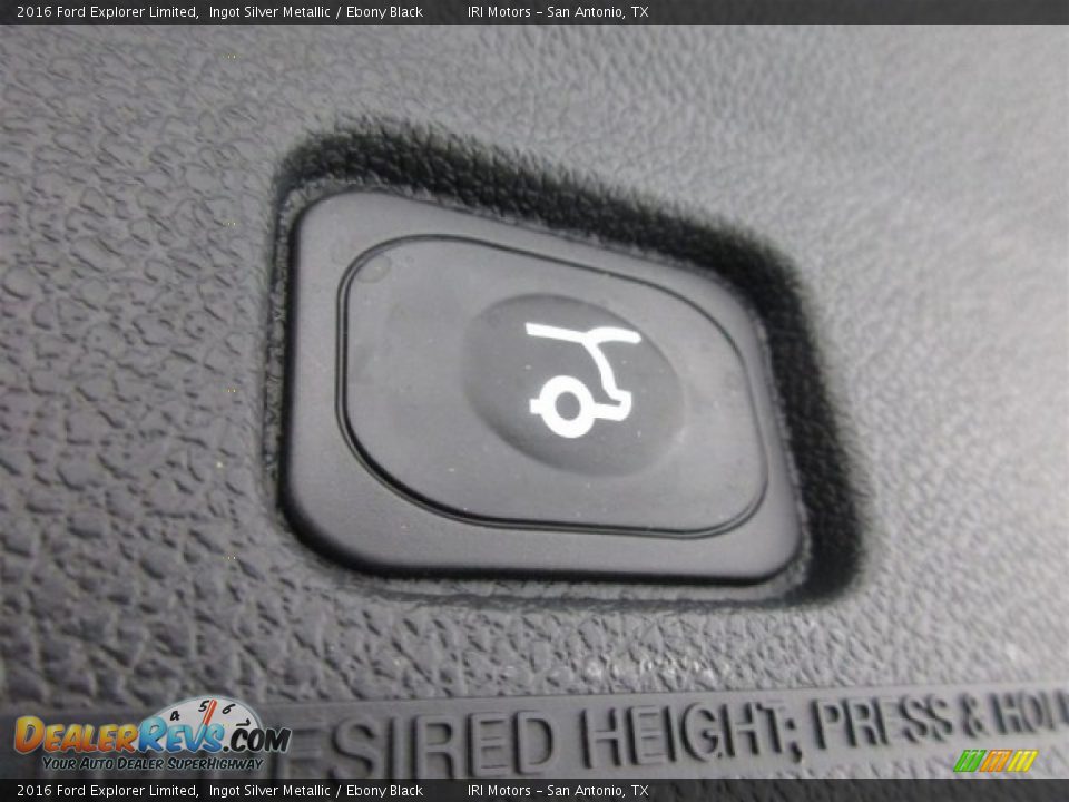 2016 Ford Explorer Limited Ingot Silver Metallic / Ebony Black Photo #29