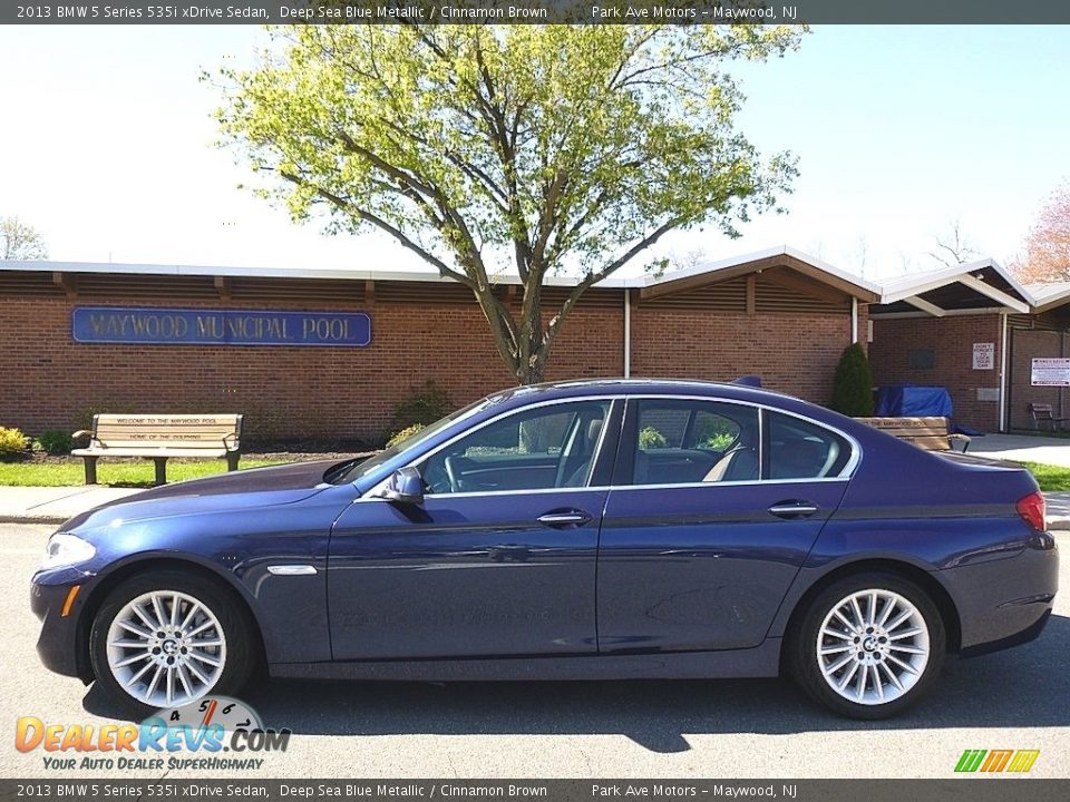 2013 BMW 5 Series 535i xDrive Sedan Deep Sea Blue Metallic / Cinnamon Brown Photo #2