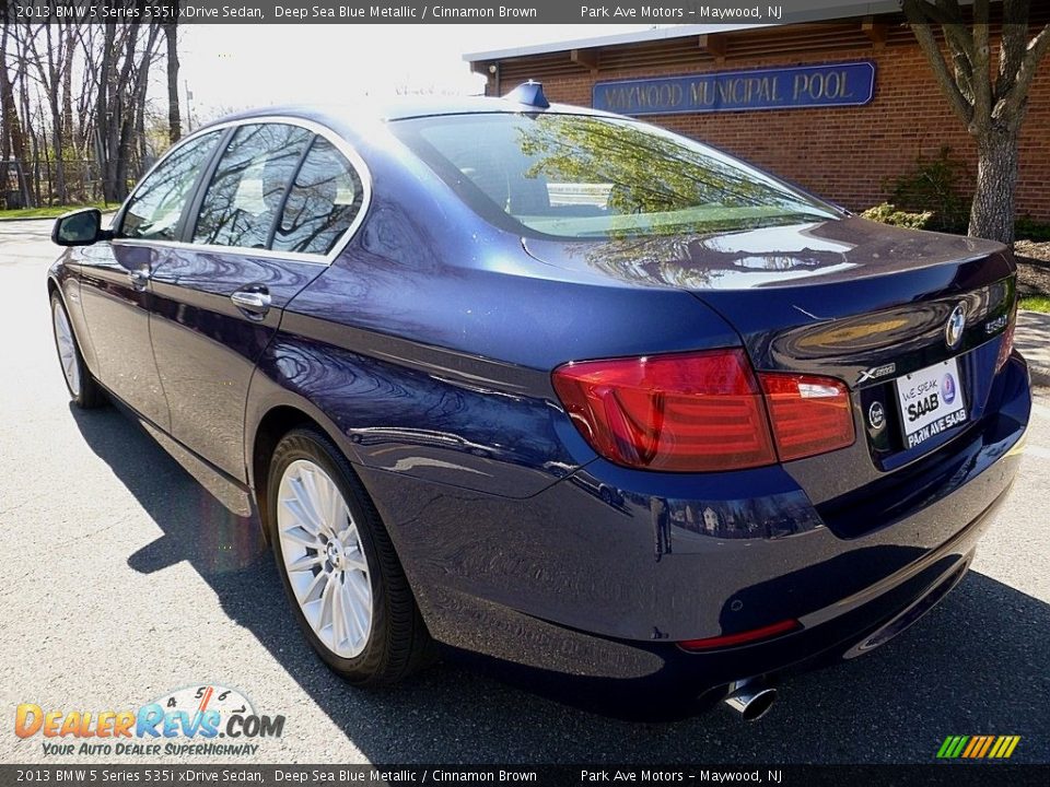 2013 BMW 5 Series 535i xDrive Sedan Deep Sea Blue Metallic / Cinnamon Brown Photo #3