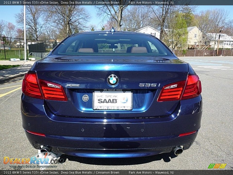 2013 BMW 5 Series 535i xDrive Sedan Deep Sea Blue Metallic / Cinnamon Brown Photo #4