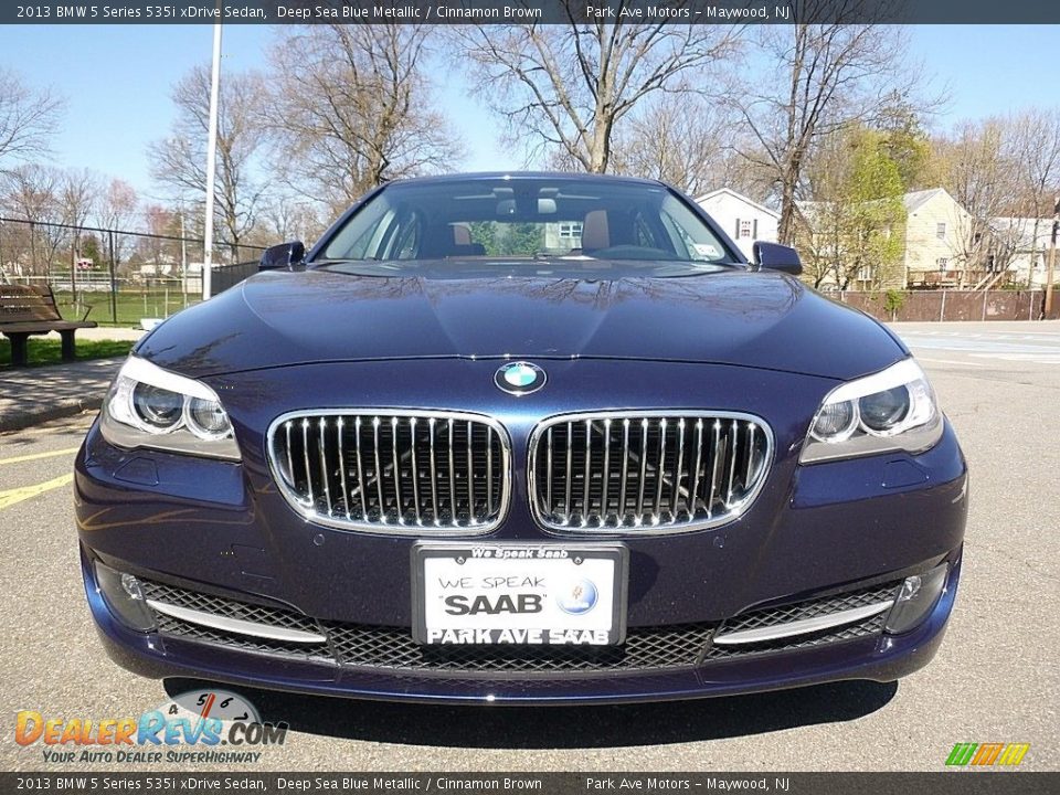 2013 BMW 5 Series 535i xDrive Sedan Deep Sea Blue Metallic / Cinnamon Brown Photo #8