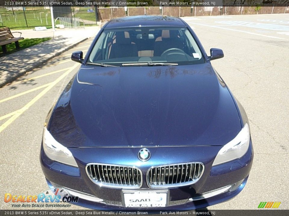 2013 BMW 5 Series 535i xDrive Sedan Deep Sea Blue Metallic / Cinnamon Brown Photo #9