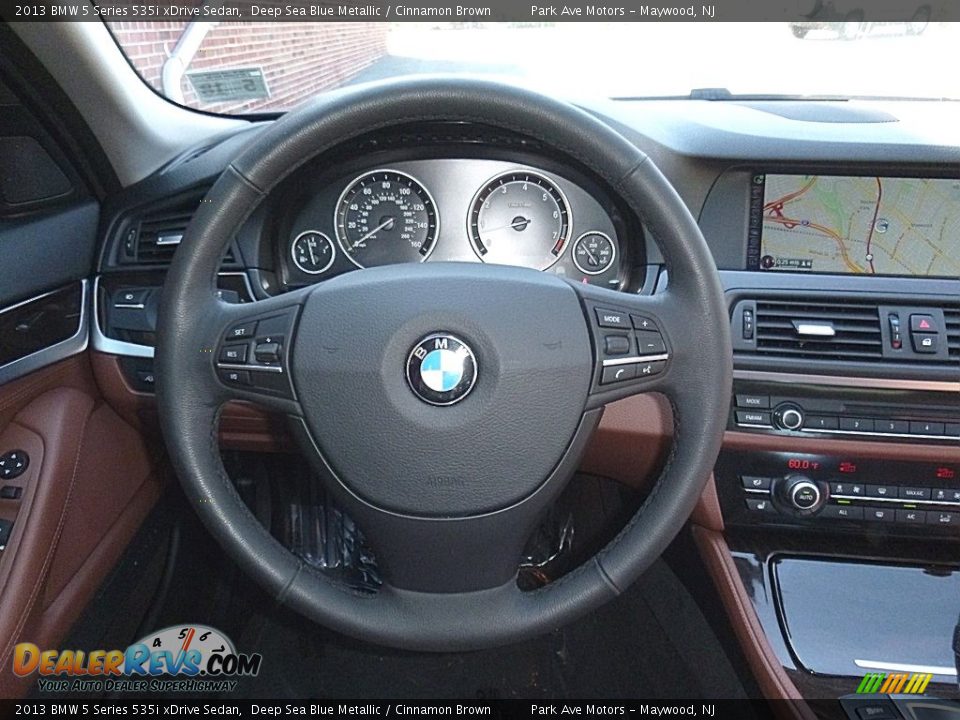 2013 BMW 5 Series 535i xDrive Sedan Deep Sea Blue Metallic / Cinnamon Brown Photo #27