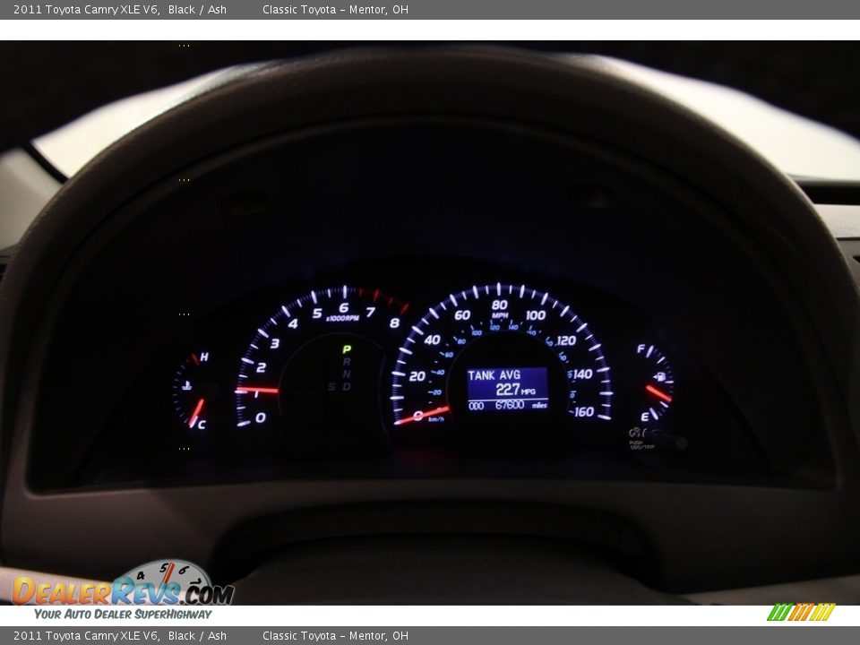 2011 Toyota Camry XLE V6 Black / Ash Photo #7