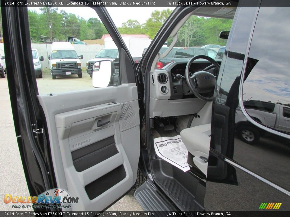 2014 Ford E-Series Van E350 XLT Extended 15 Passenger Van Black / Medium Flint Photo #15