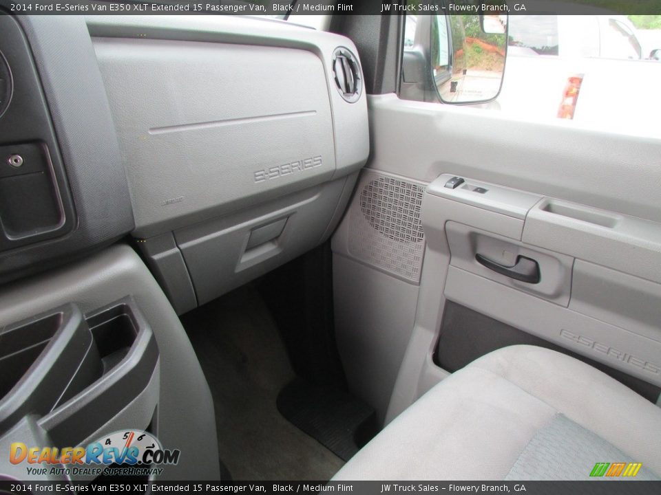 2014 Ford E-Series Van E350 XLT Extended 15 Passenger Van Black / Medium Flint Photo #26