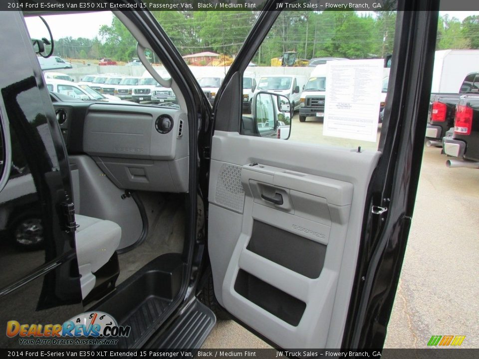 2014 Ford E-Series Van E350 XLT Extended 15 Passenger Van Black / Medium Flint Photo #29