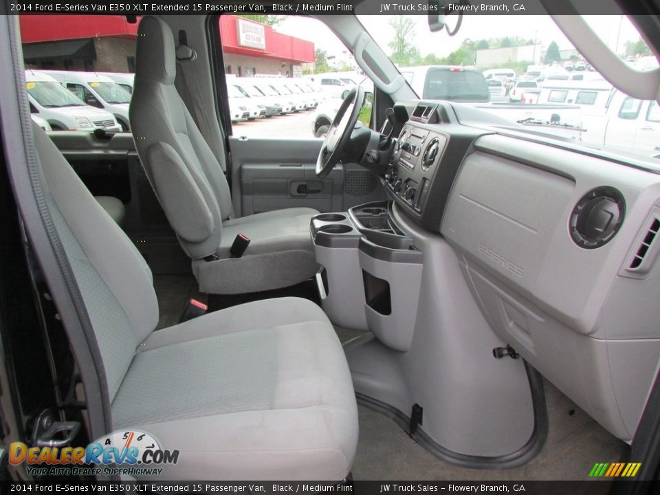 2014 Ford E-Series Van E350 XLT Extended 15 Passenger Van Black / Medium Flint Photo #31