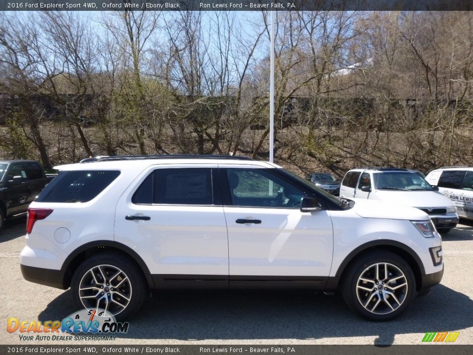 2016 Ford Explorer Sport 4WD Oxford White / Ebony Black Photo #1