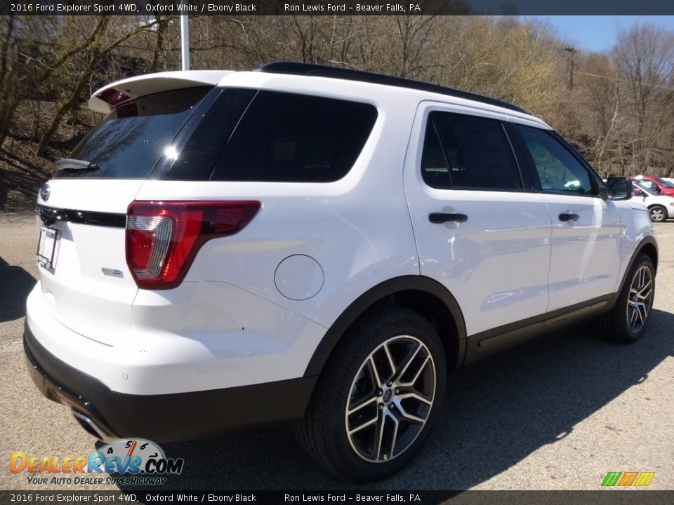 2016 Ford Explorer Sport 4WD Oxford White / Ebony Black Photo #2