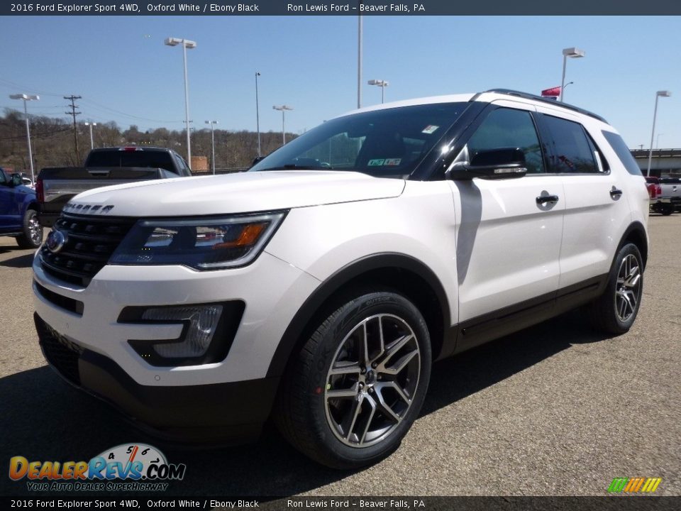 2016 Ford Explorer Sport 4WD Oxford White / Ebony Black Photo #6