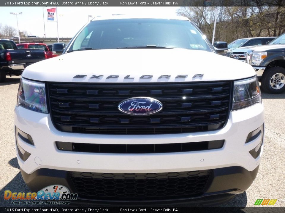 2016 Ford Explorer Sport 4WD Oxford White / Ebony Black Photo #7