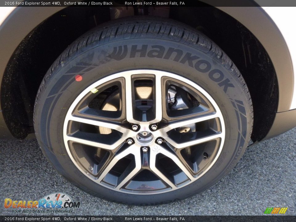 2016 Ford Explorer Sport 4WD Oxford White / Ebony Black Photo #9