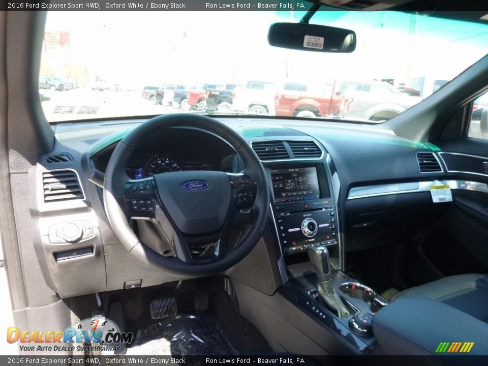 2016 Ford Explorer Sport 4WD Oxford White / Ebony Black Photo #13