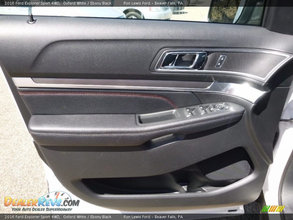 2016 Ford Explorer Sport 4WD Oxford White / Ebony Black Photo #14