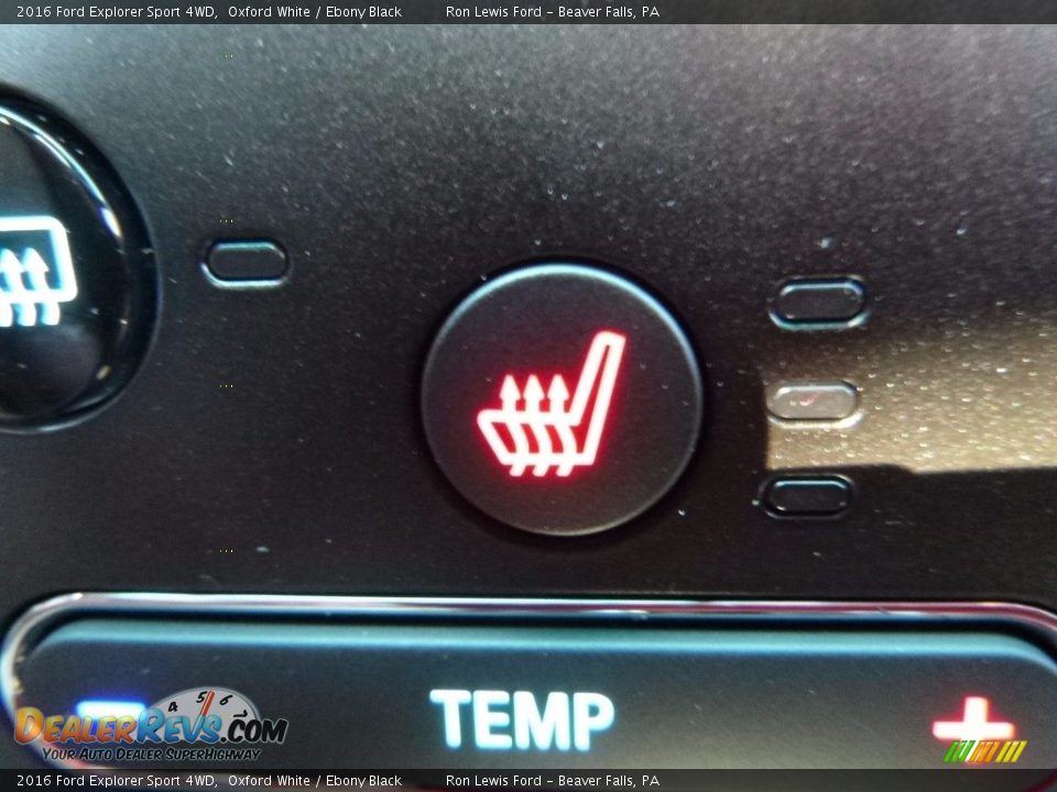 2016 Ford Explorer Sport 4WD Oxford White / Ebony Black Photo #18