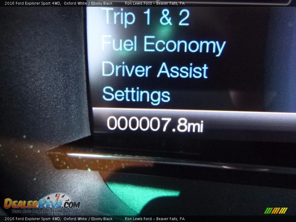 2016 Ford Explorer Sport 4WD Oxford White / Ebony Black Photo #20