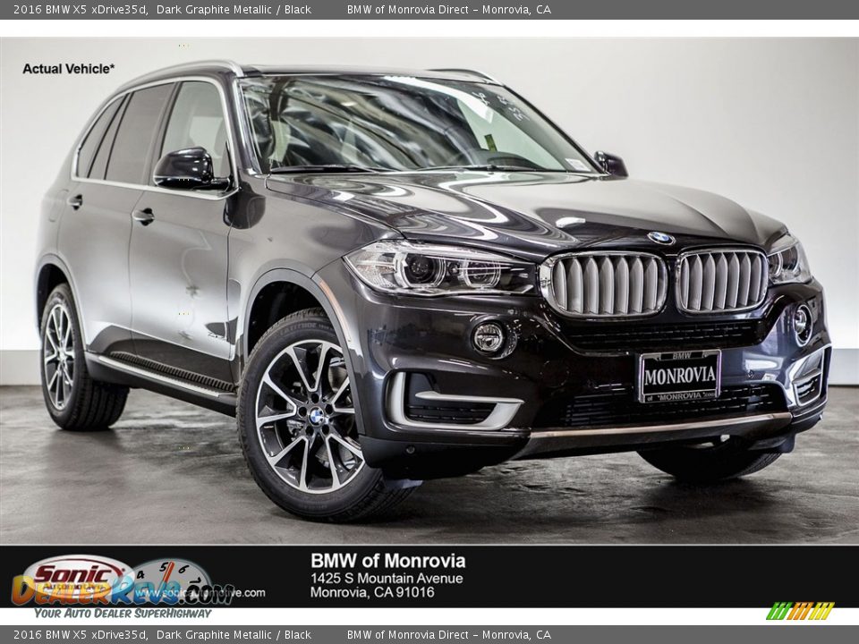 2016 BMW X5 xDrive35d Dark Graphite Metallic / Black Photo #1