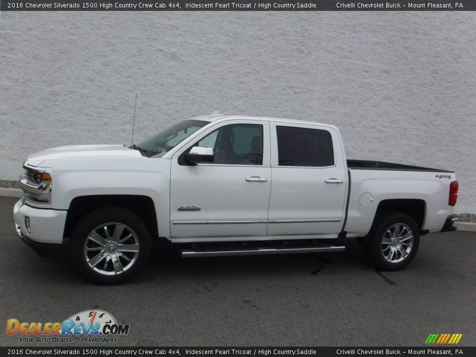 2016 Chevrolet Silverado 1500 High Country Crew Cab 4x4 Iridescent Pearl Tricoat / High Country Saddle Photo #2