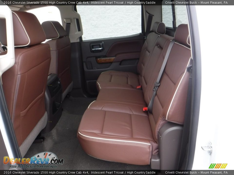 Rear Seat of 2016 Chevrolet Silverado 1500 High Country Crew Cab 4x4 Photo #27