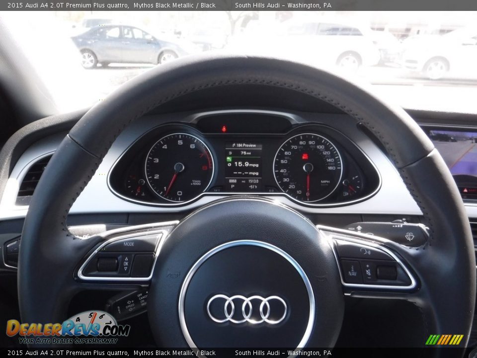 2015 Audi A4 2.0T Premium Plus quattro Mythos Black Metallic / Black Photo #29