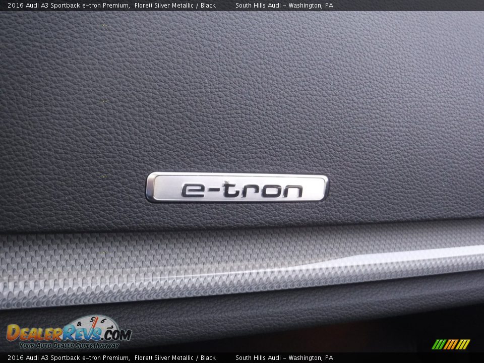 2016 Audi A3 Sportback e-tron Premium Florett Silver Metallic / Black Photo #33