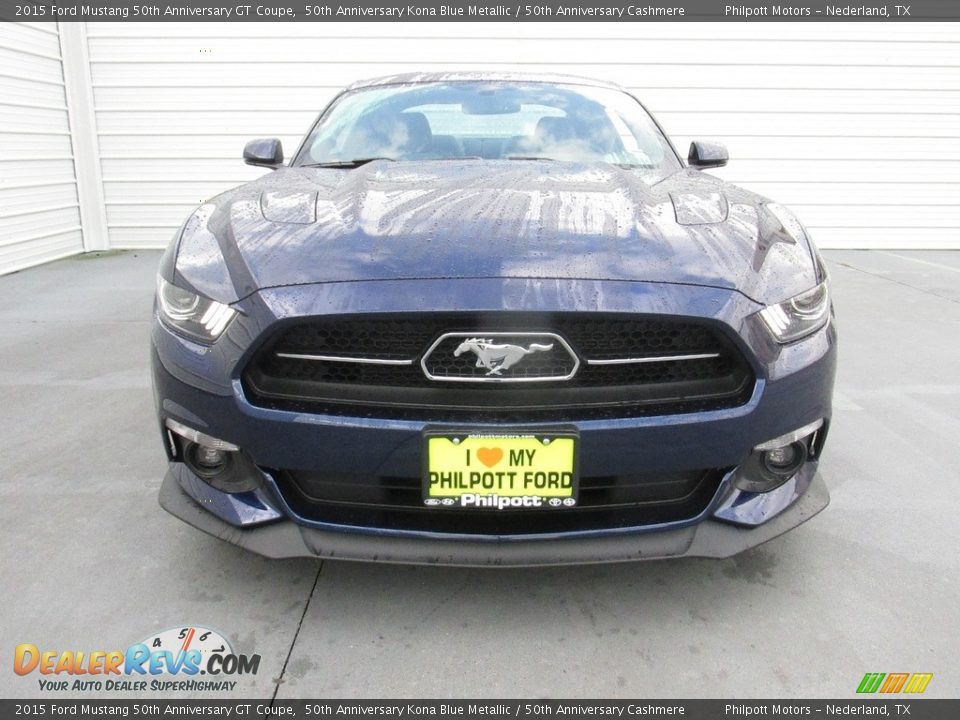 2015 Ford Mustang 50th Anniversary GT Coupe 50th Anniversary Kona Blue Metallic / 50th Anniversary Cashmere Photo #5