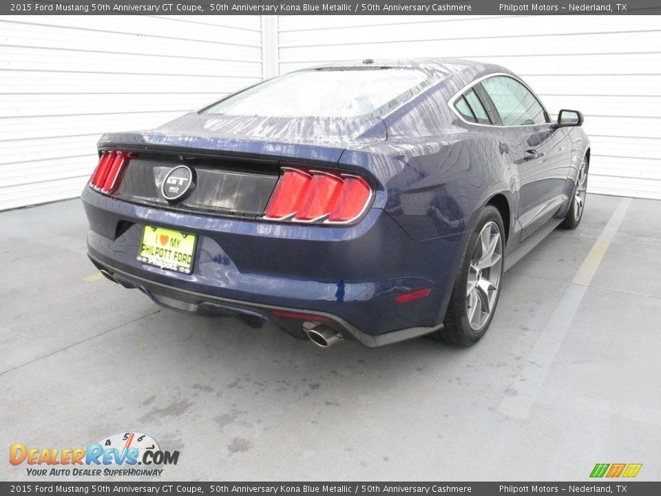 2015 Ford Mustang 50th Anniversary GT Coupe 50th Anniversary Kona Blue Metallic / 50th Anniversary Cashmere Photo #9