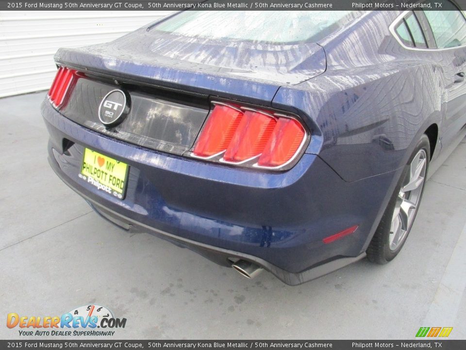2015 Ford Mustang 50th Anniversary GT Coupe 50th Anniversary Kona Blue Metallic / 50th Anniversary Cashmere Photo #12
