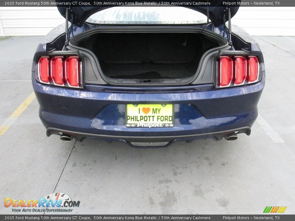 2015 Ford Mustang 50th Anniversary GT Coupe 50th Anniversary Kona Blue Metallic / 50th Anniversary Cashmere Photo #19