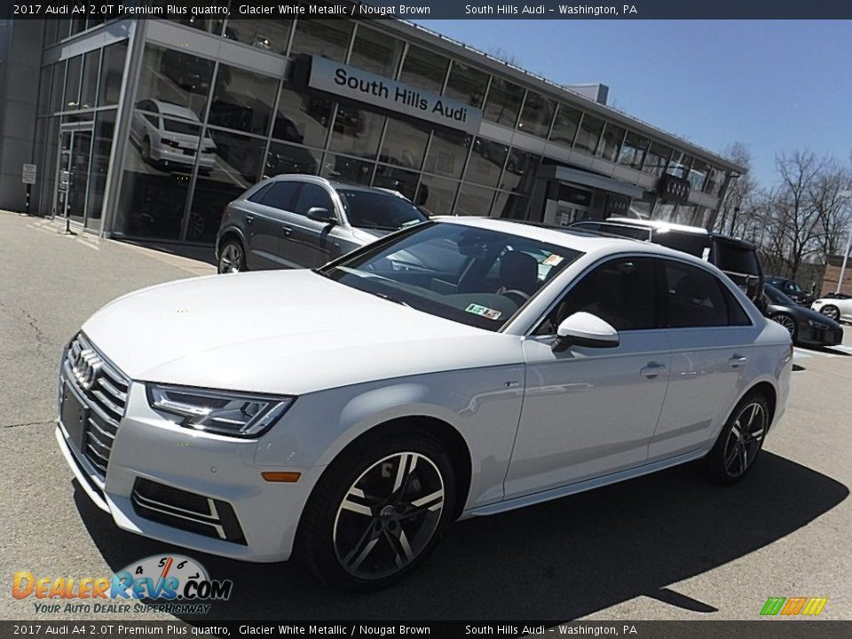 2017 Audi A4 2.0T Premium Plus quattro Glacier White Metallic / Nougat Brown Photo #1