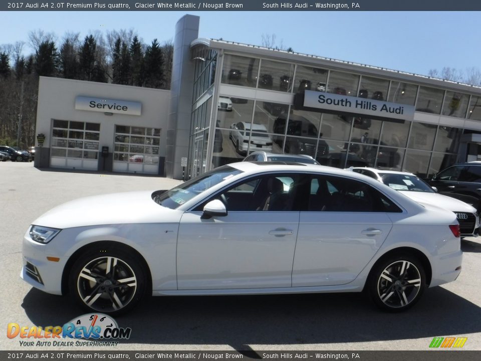 2017 Audi A4 2.0T Premium Plus quattro Glacier White Metallic / Nougat Brown Photo #2