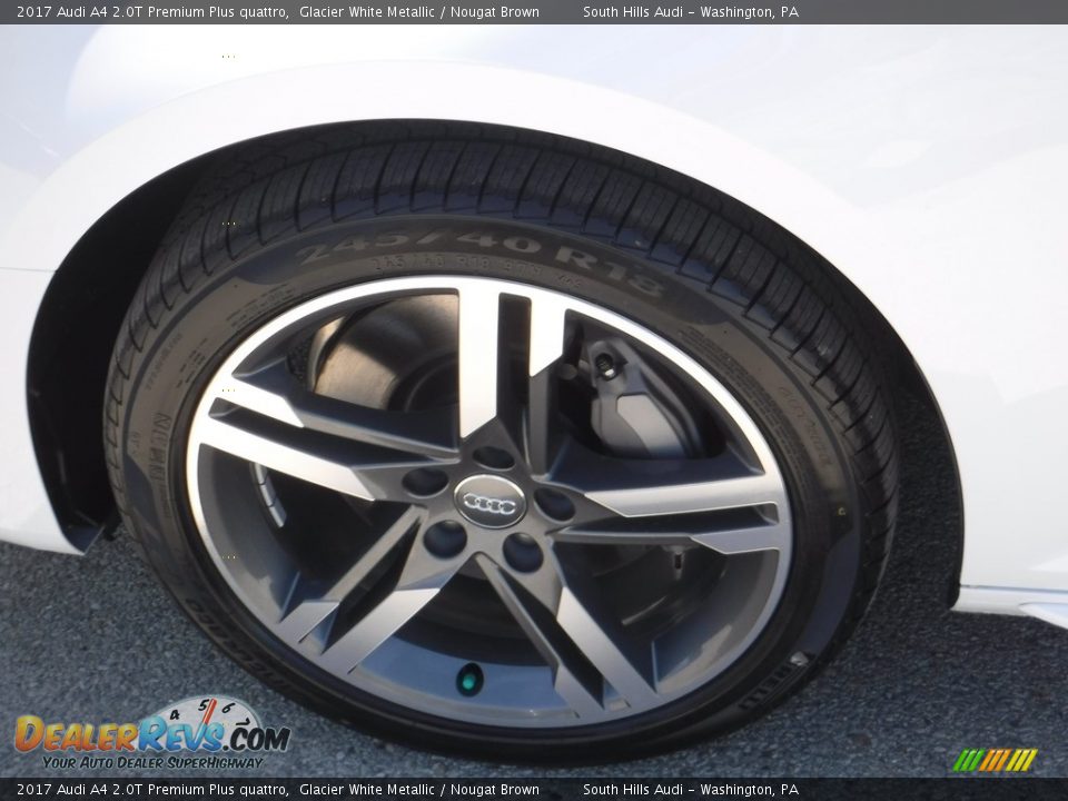 2017 Audi A4 2.0T Premium Plus quattro Glacier White Metallic / Nougat Brown Photo #3