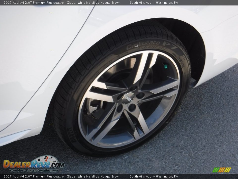 2017 Audi A4 2.0T Premium Plus quattro Glacier White Metallic / Nougat Brown Photo #4