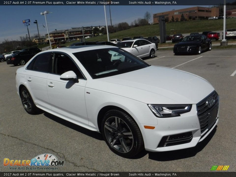 2017 Audi A4 2.0T Premium Plus quattro Glacier White Metallic / Nougat Brown Photo #9