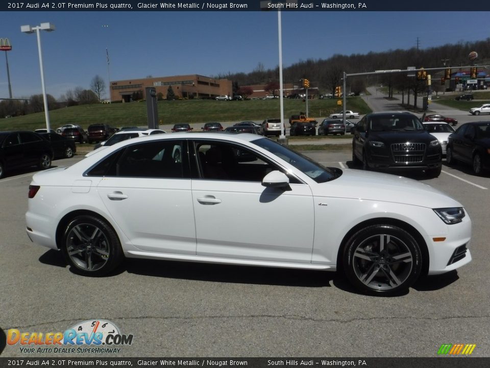 2017 Audi A4 2.0T Premium Plus quattro Glacier White Metallic / Nougat Brown Photo #10