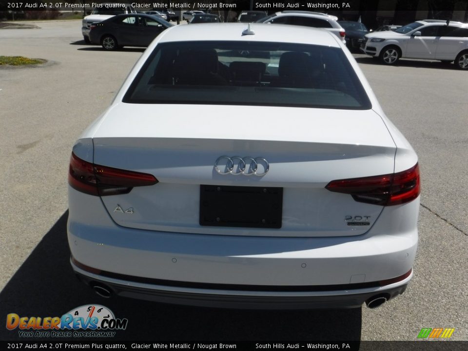2017 Audi A4 2.0T Premium Plus quattro Glacier White Metallic / Nougat Brown Photo #12