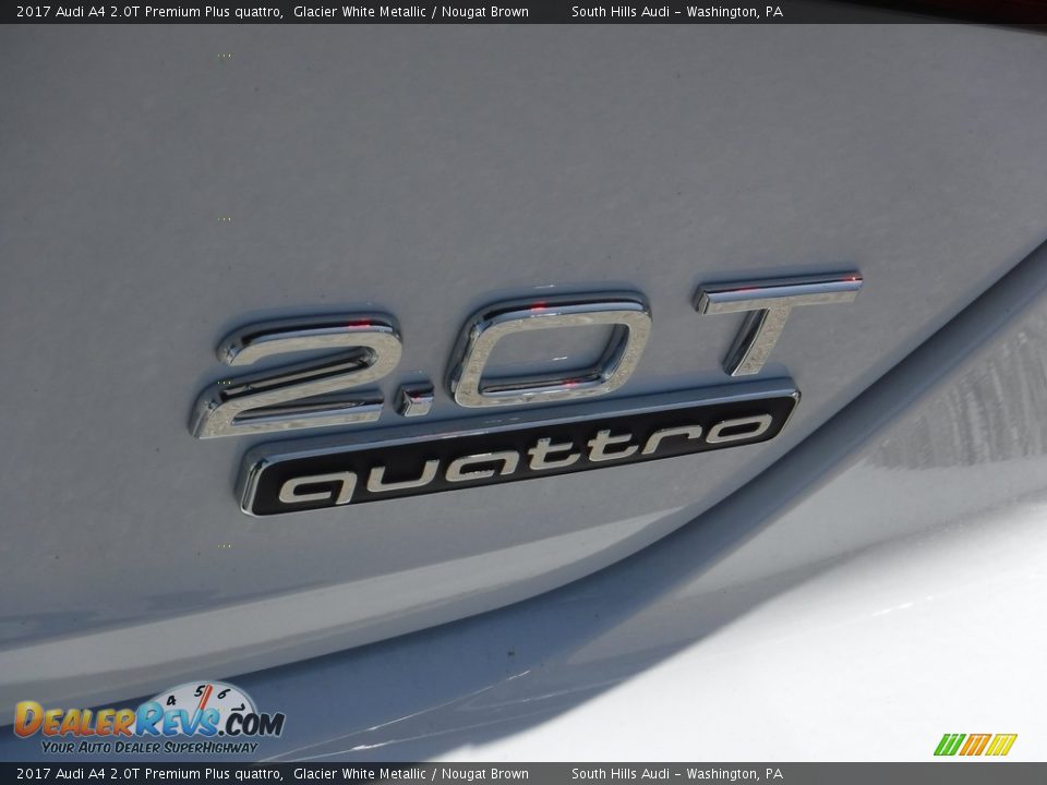 2017 Audi A4 2.0T Premium Plus quattro Glacier White Metallic / Nougat Brown Photo #13