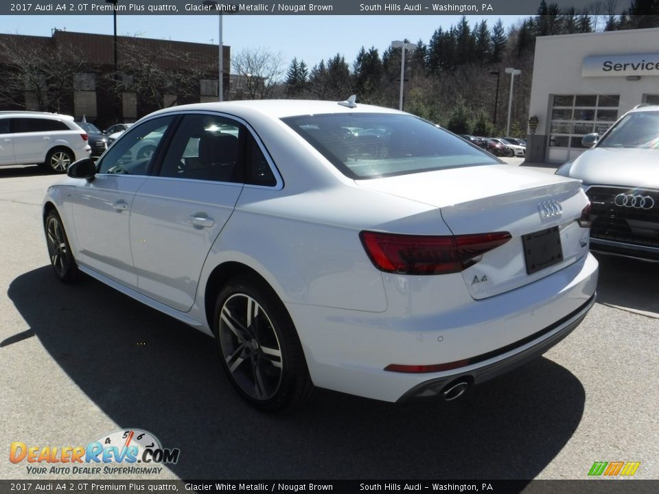 2017 Audi A4 2.0T Premium Plus quattro Glacier White Metallic / Nougat Brown Photo #14