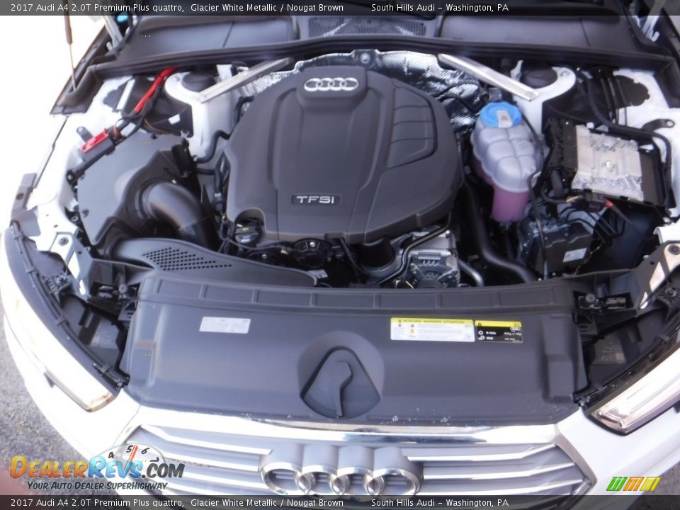 2017 Audi A4 2.0T Premium Plus quattro Glacier White Metallic / Nougat Brown Photo #17