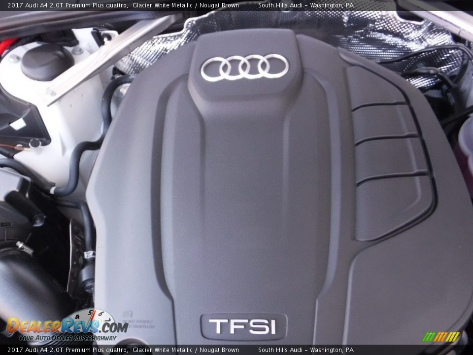 2017 Audi A4 2.0T Premium Plus quattro Glacier White Metallic / Nougat Brown Photo #18