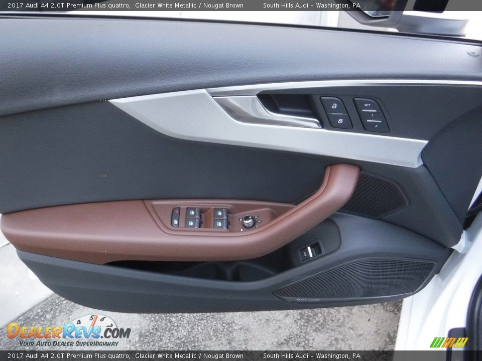 2017 Audi A4 2.0T Premium Plus quattro Glacier White Metallic / Nougat Brown Photo #20
