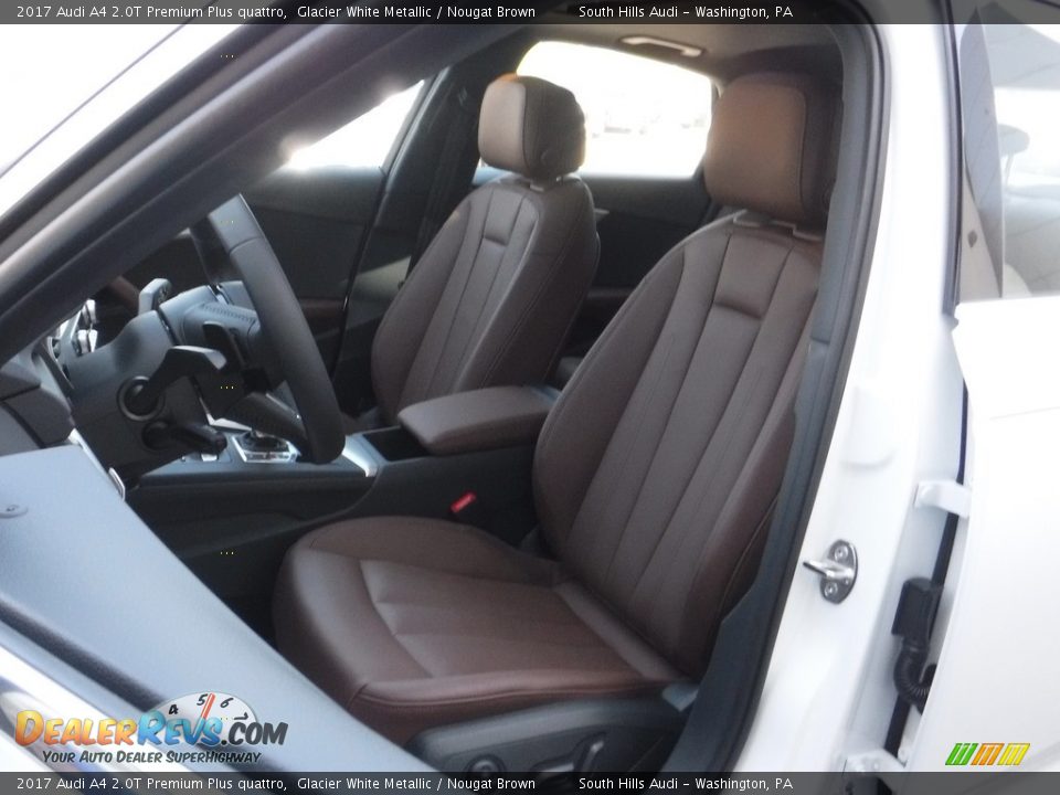 2017 Audi A4 2.0T Premium Plus quattro Glacier White Metallic / Nougat Brown Photo #23